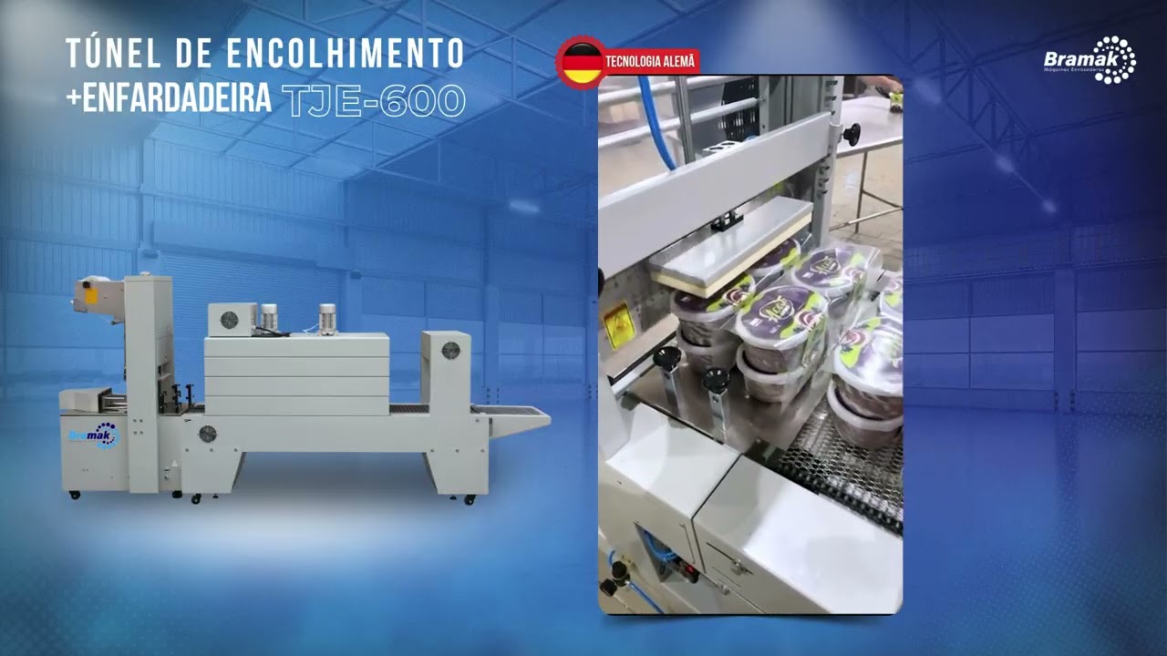 Túnel de Encolhimento + Enfardadeira - Potes de Sorvete (Gelatts)