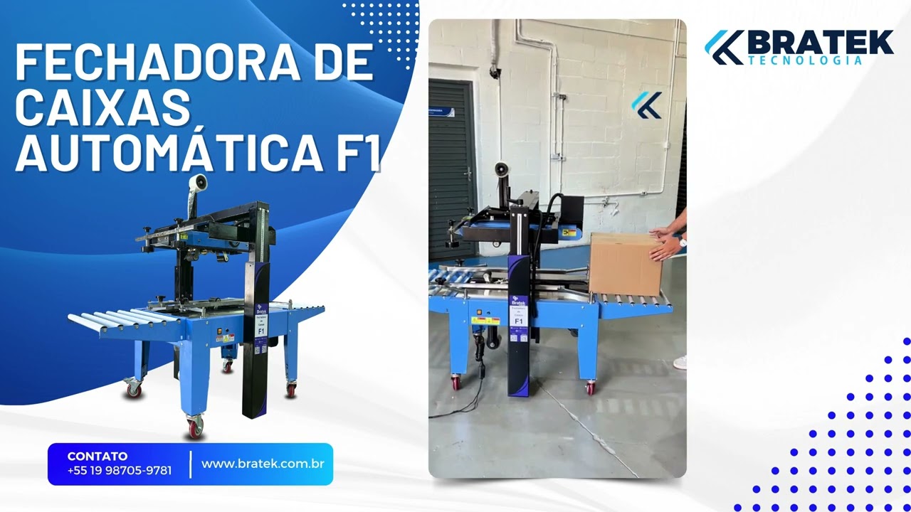 Fechadora de Caixas F1 na Bratek